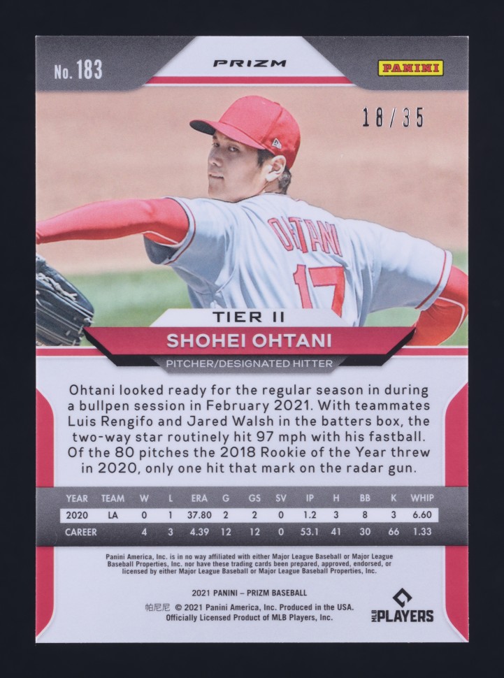 2021 Panini Prizm Navy Blue Kaleidoscope Shohei Ohtani /35 #183