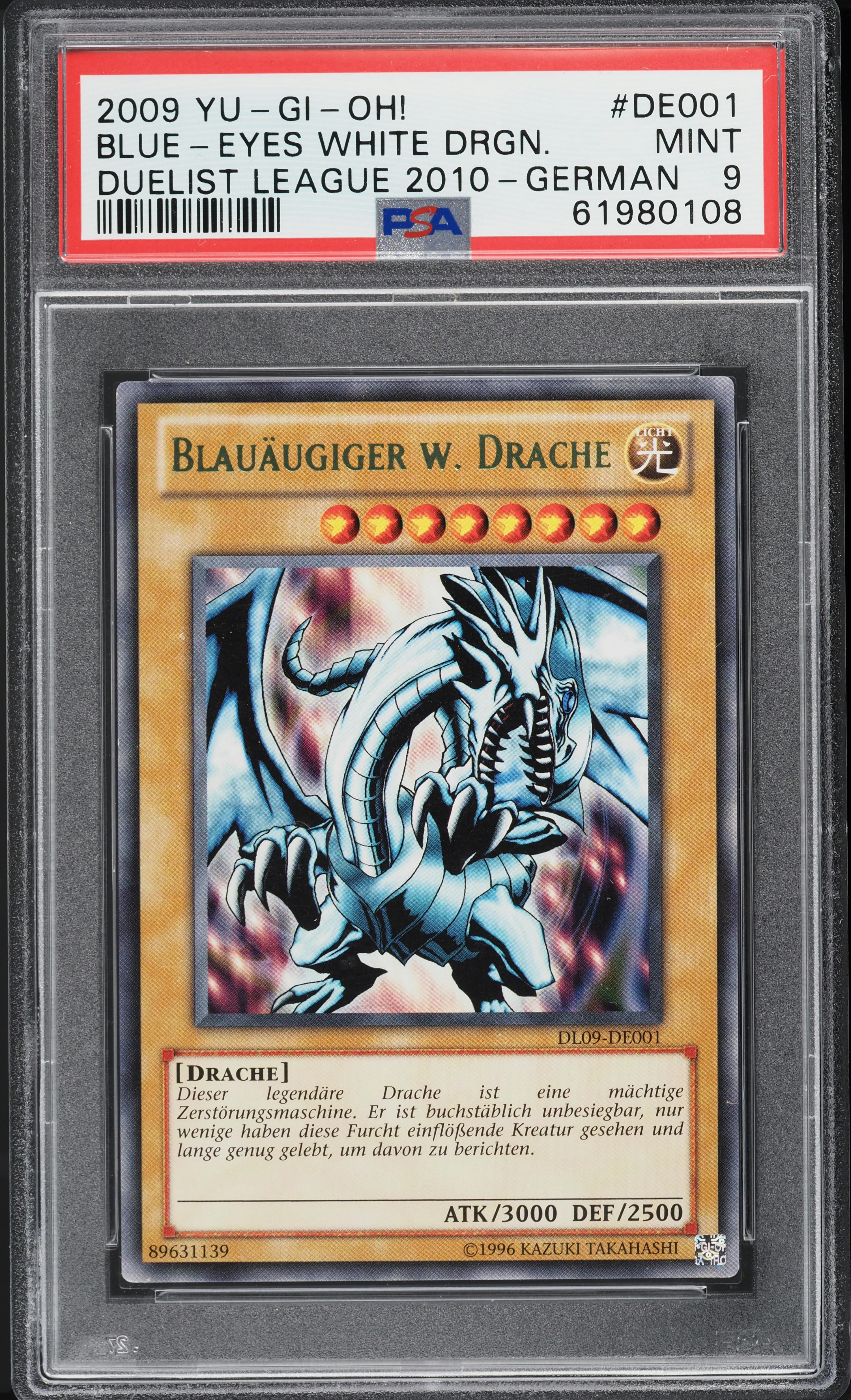 2009 Yu-Gi-Oh! German Duelist League Blue-Eyes White Dragon #DL09