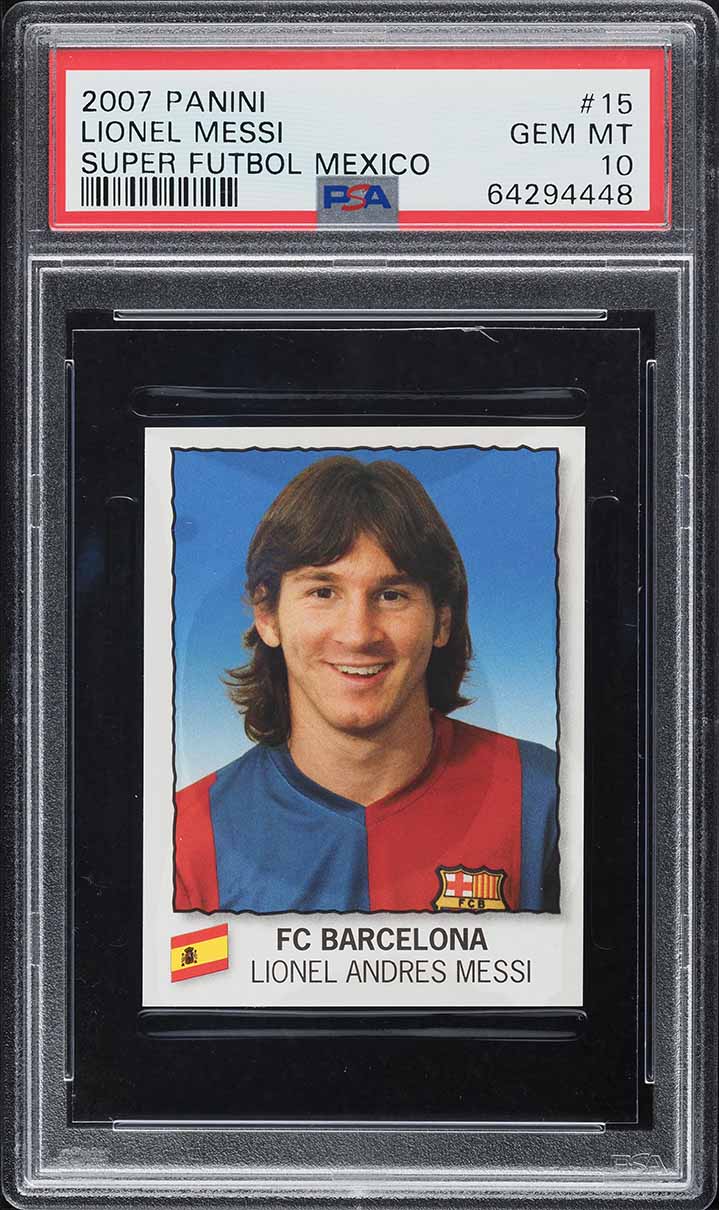 2007 Panini Super Futbol Mexico Lionel Messi #15 PSA 10 GEM MINT