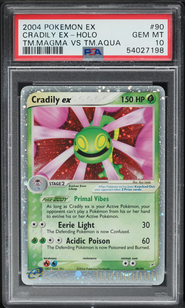 2004 Pokemon EX Team Magma Vs Team Aqua Holo Cradily ex #90 PSA 10