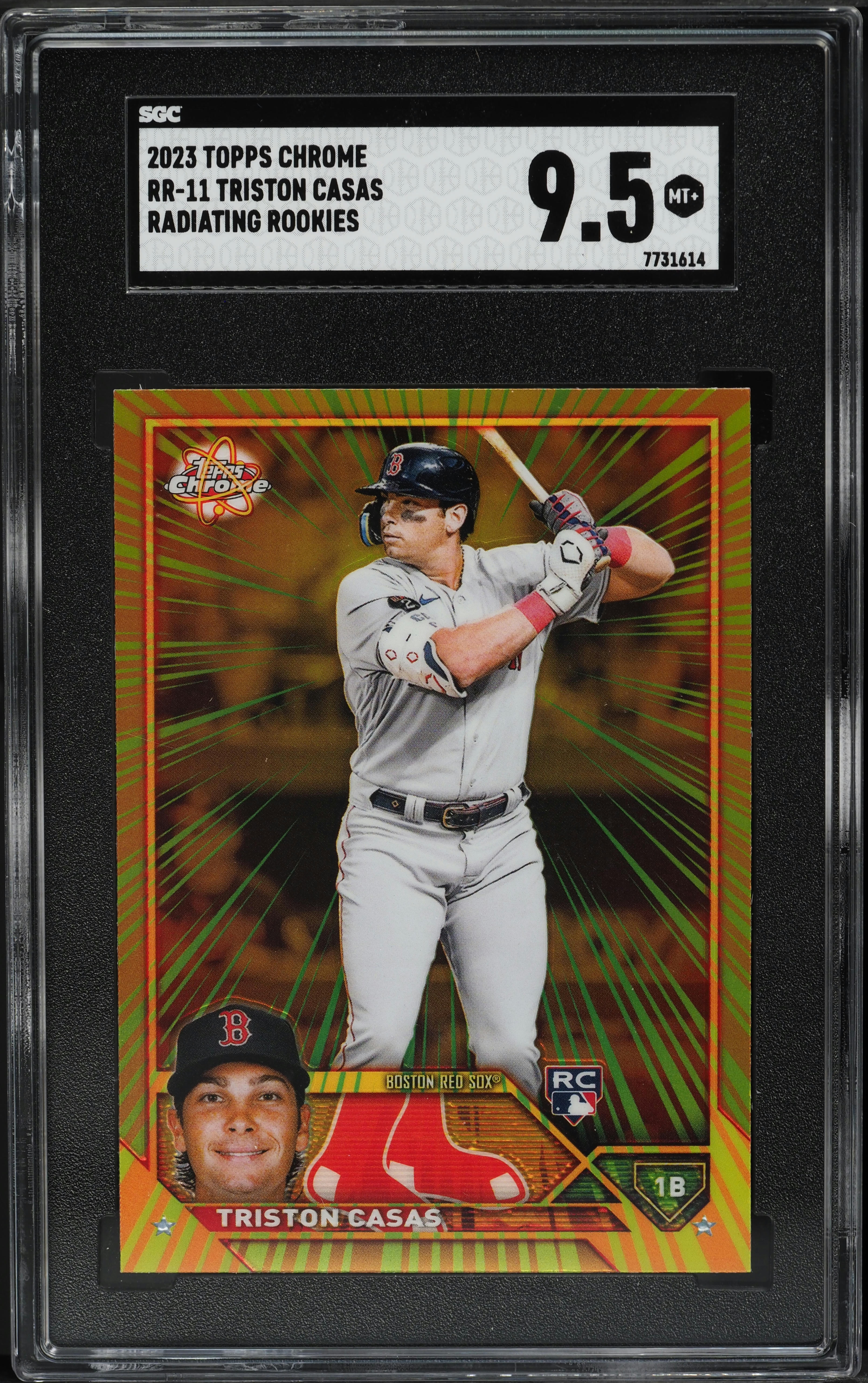 2023 Topps Chrome Radiating Rookies Triston Casas ROOKIE #RR 2023 Topps Chrome Radiating Rookies Triston Casas ROOKIE #RR