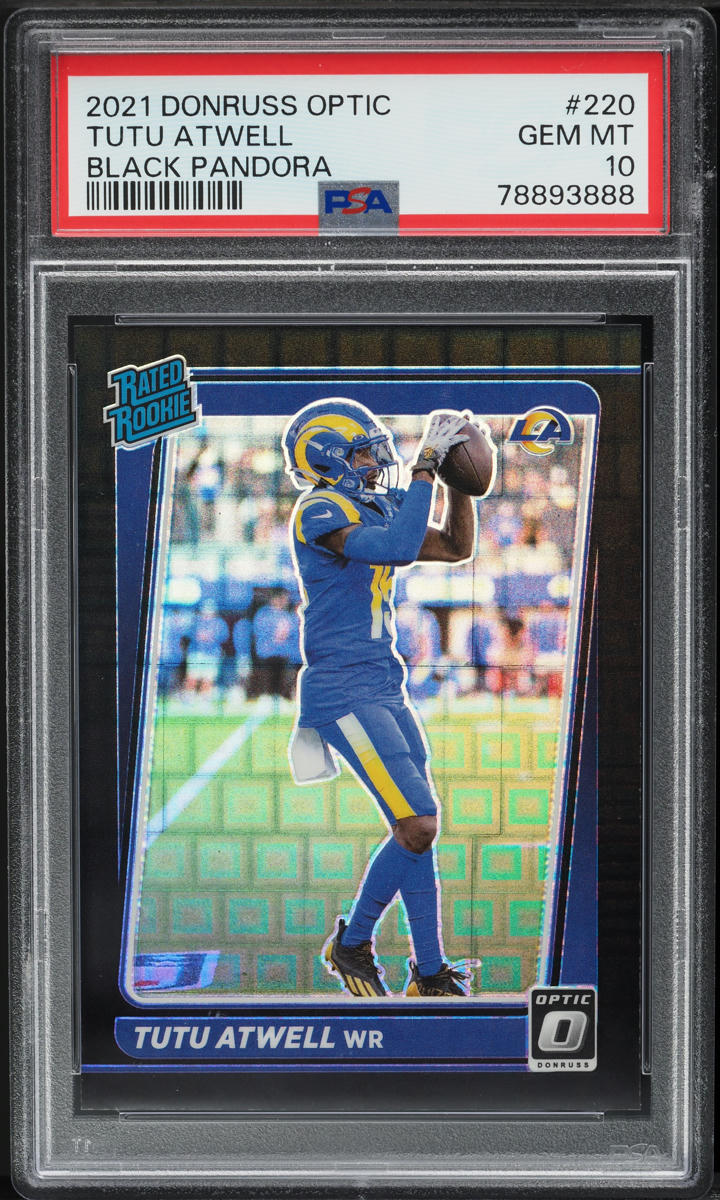 2021 Donruss Optic Black Pandora Tutu Atwell ROOKIE /25 #220 PSA 10 GEM MINT