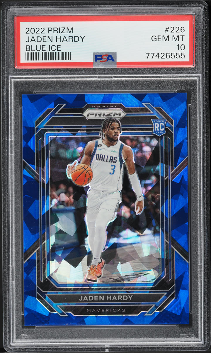 2022 Panini Prizm Blue Ice Jaden Hardy ROOKIE /125 #226 PSA 10 GEM MINT