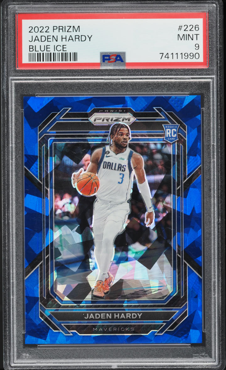 2022 Panini Prizm Blue Ice Jaden Hardy ROOKIE /125 #226 PSA 9 MINT