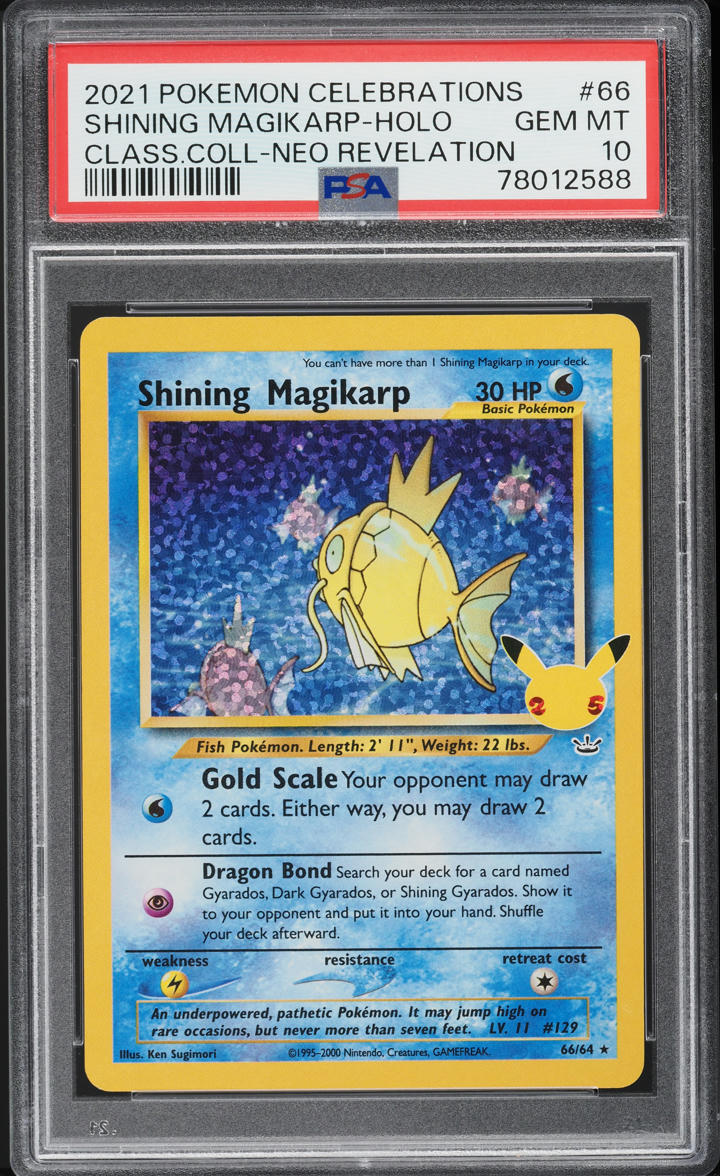 2021 Pokemon SWSH Celebrations Classic Holo Shining Magikarp #66