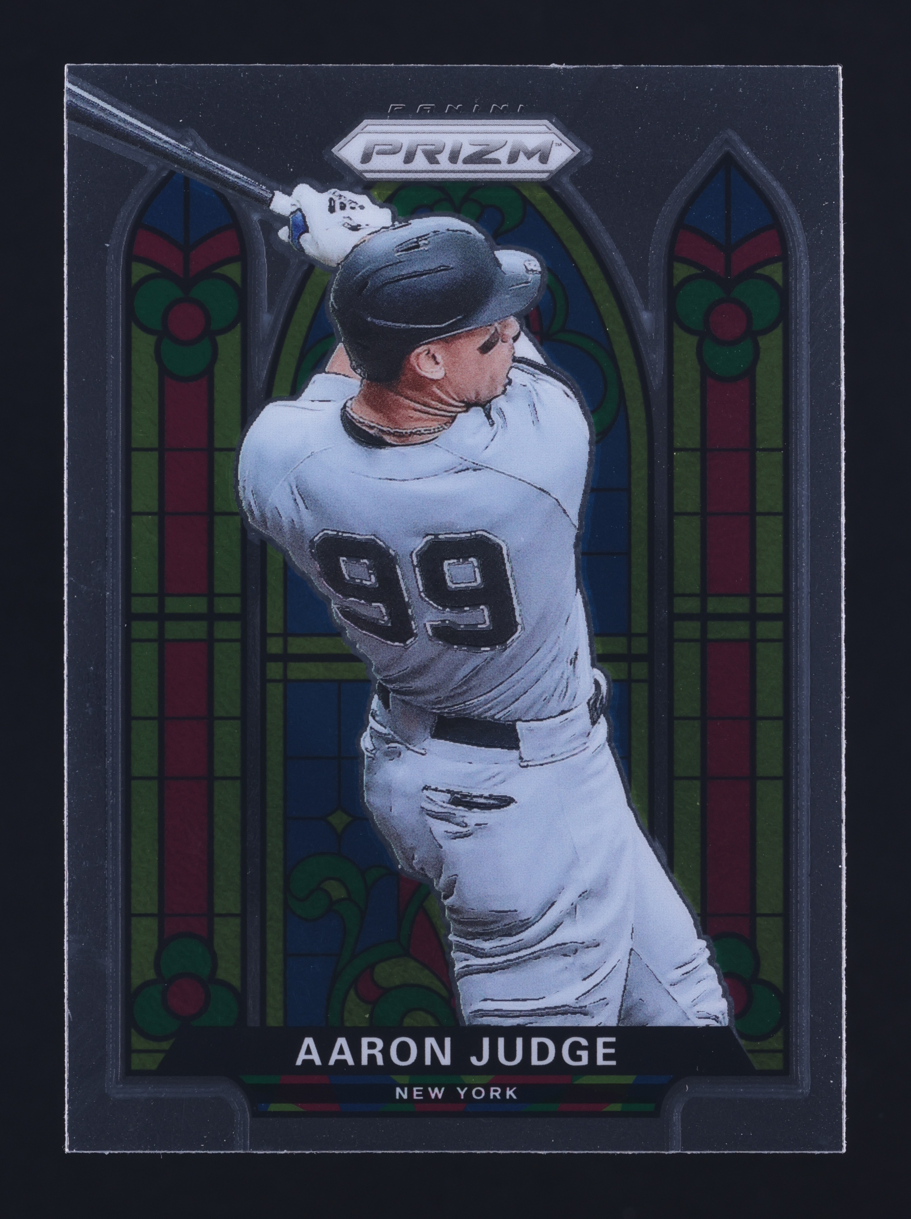 2021 Panini Prizm Stained Glass Aaron Judge #SG-5 MBA AUTH on 