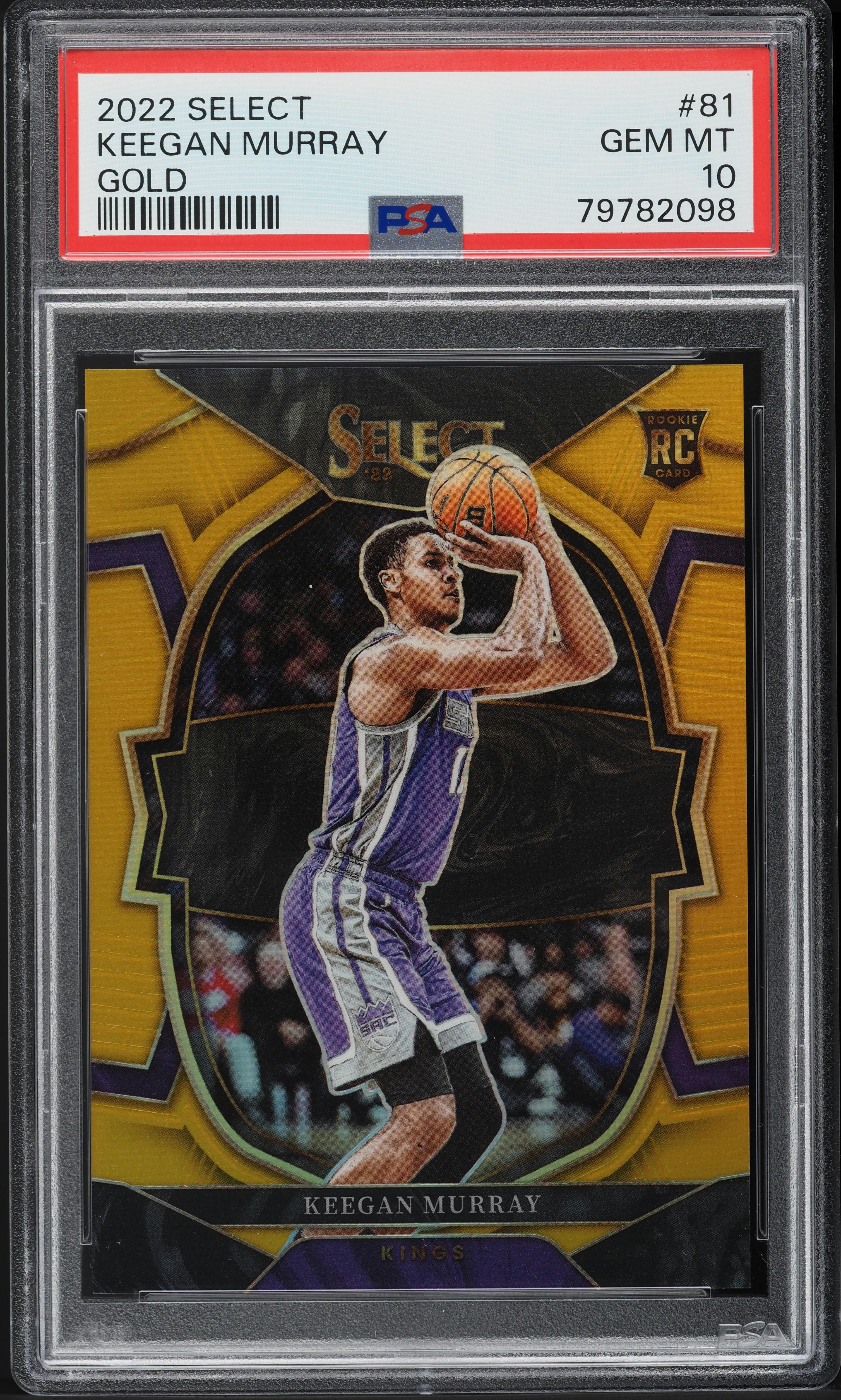 2022 Select Concourse Gold Keegan Murray ROOKIE /10 #81 PSA 10 GEM