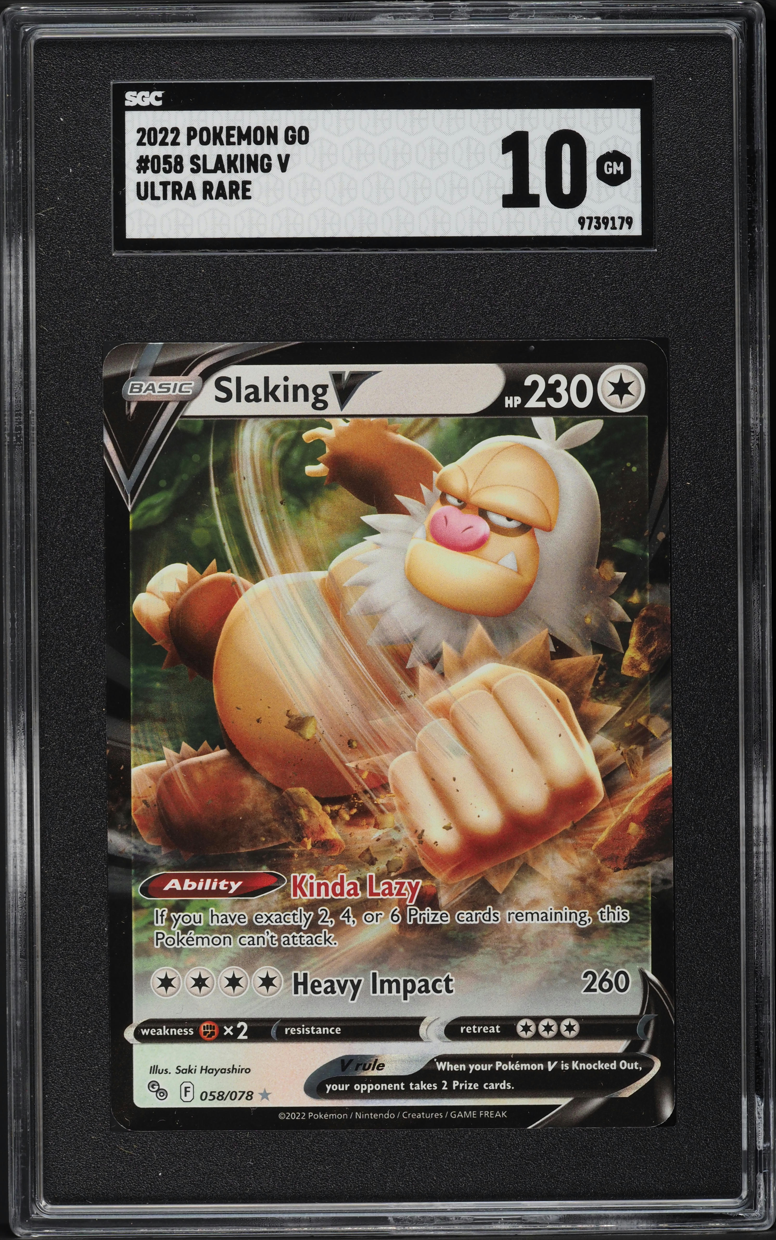 slaking v pokemon card value Slaking V (077/078) [Pokmon GO]