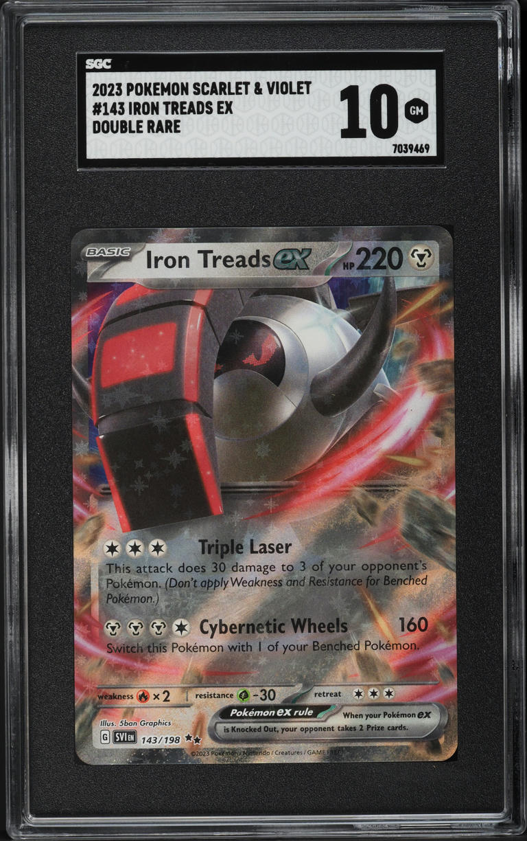 pokemon cards iron treads ex - Holofoil Prize Pack Series variation to centering 2023 Pokemon Scarlet & Violet