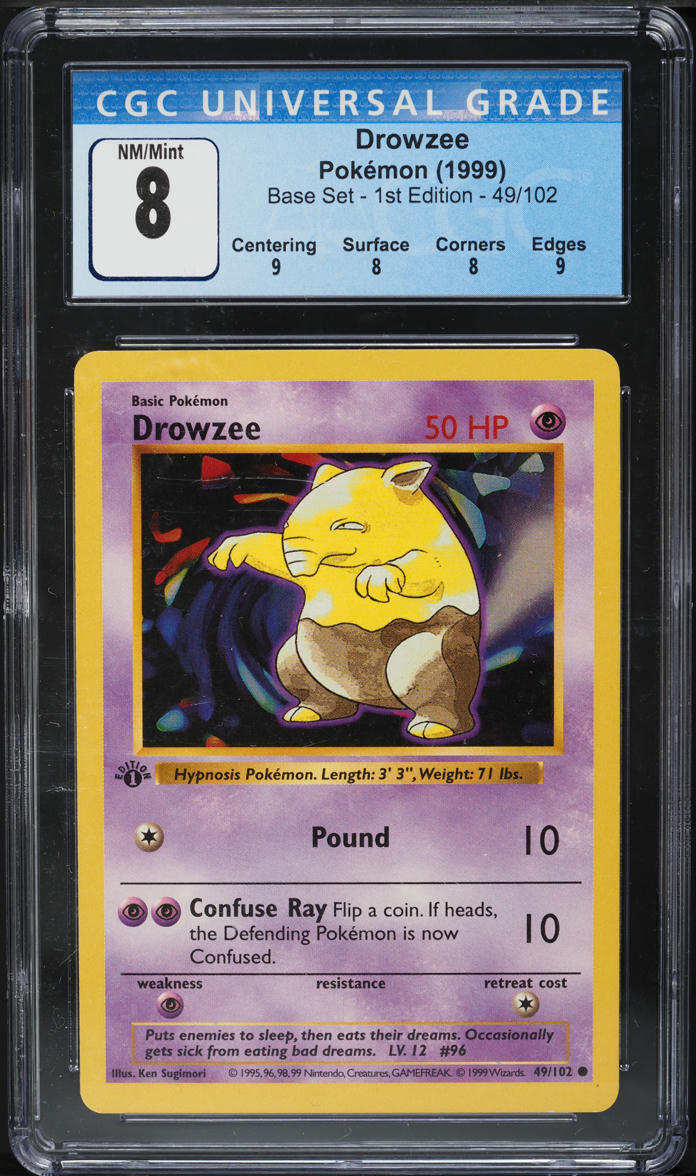 1995 drowzee pokemon card value 1st Edition Sabrina's Drowzee 95/132 Gym Challenge Pokemon Card