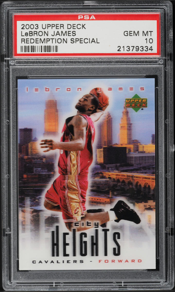 2003 Upper Deck LeBron James City Heights Redemption Special PSA
