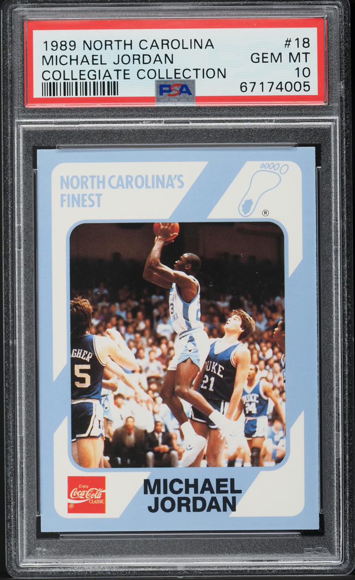1989 Collegiate Collection North Carolina Michael Jordan #18 PSA
