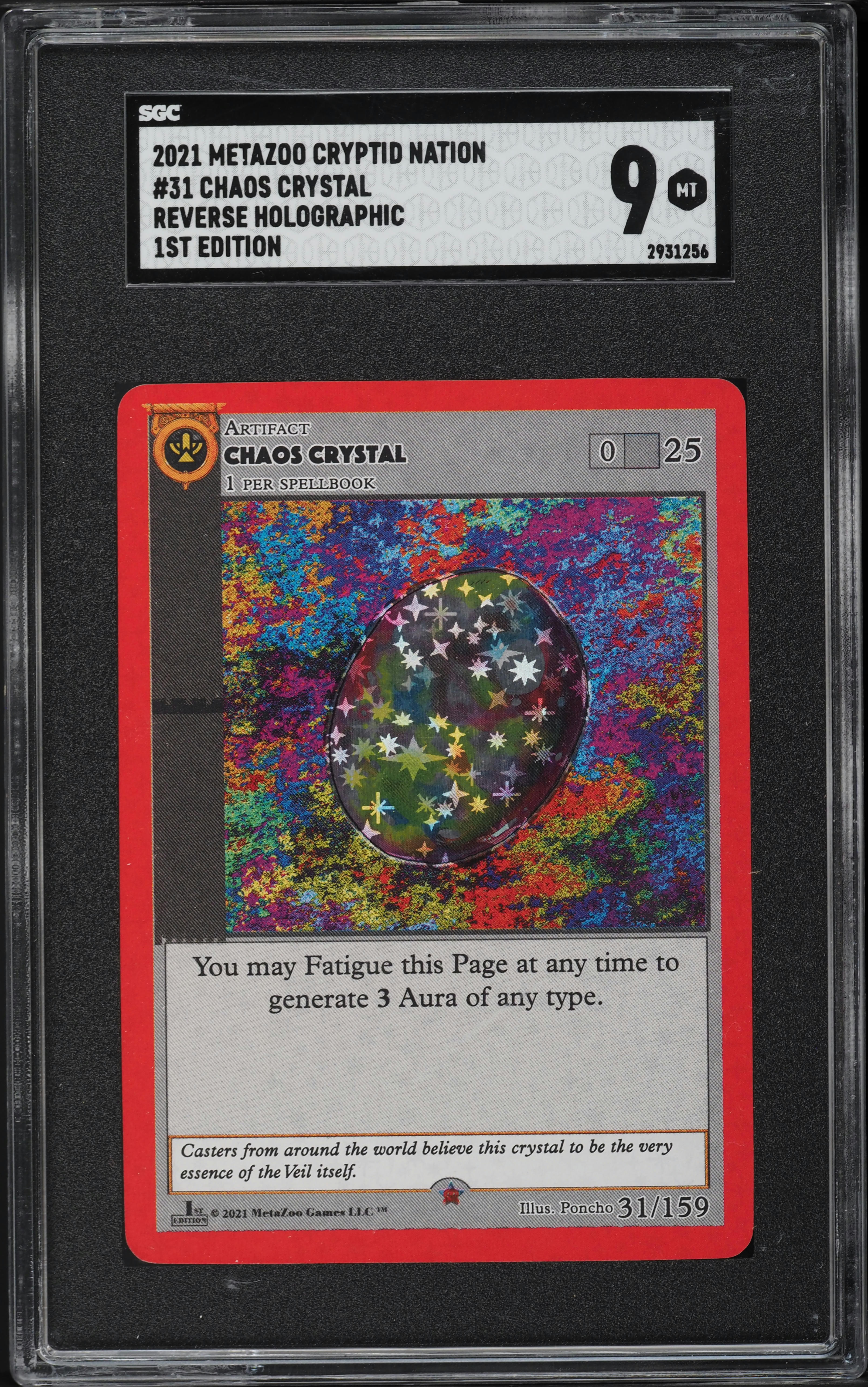 2021 MetaZoo Cryptid Nation Reverse Holo 1st Edition Chaos Crystal