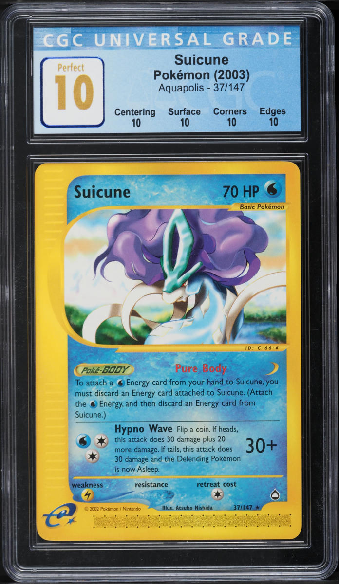 2003 Pokemon Aquapolis Suicune #37 CGC 10 PERFECT