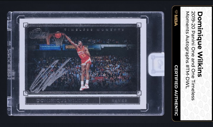 2019 Panini One And One Timeless Moments Dominique Wilkins AUTO /99 MBA AUTH
