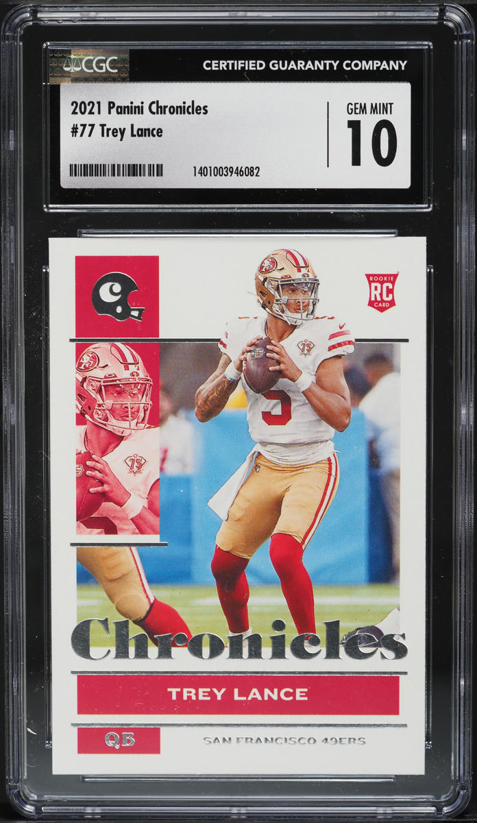 2021 Panini Chronicles Trey Lance ROOKIE #77 CGC 10 GEM MINT