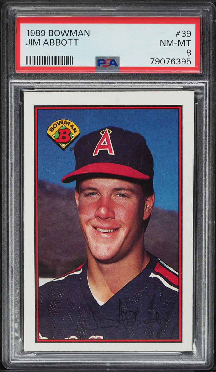 1989 Bowman Jim Abbott ROOKIE #39 PSA 8 NM-MT