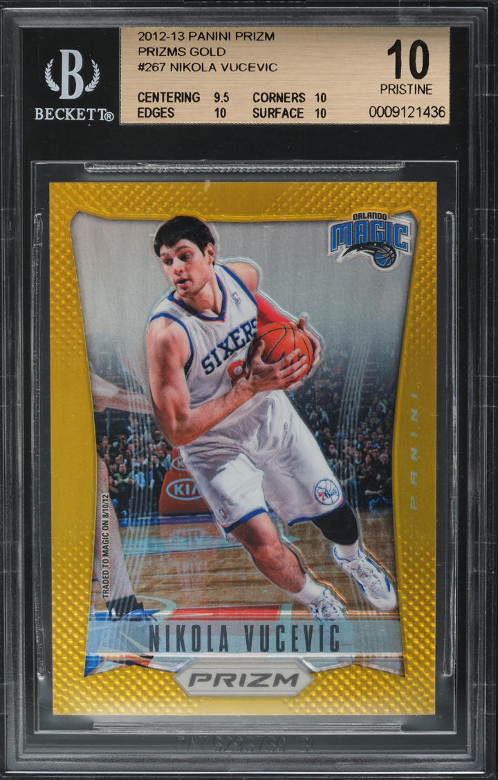 2012 Panini Prizm Gold Nikola Vucevic ROOKIE /10 #267 BGS 10 PRISTINE