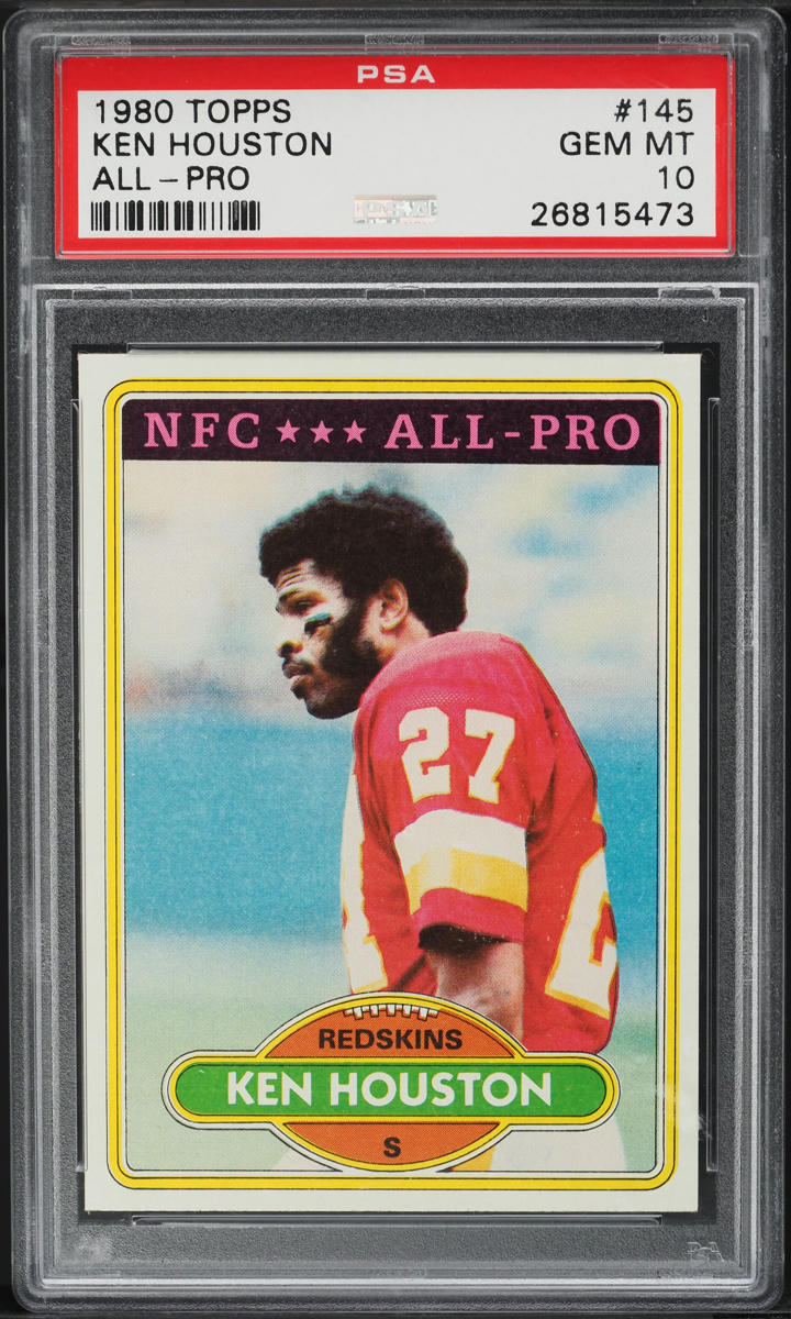 1980 Topps Football Ken Houston ALL-PRO #145 PSA 10 GEM MINT