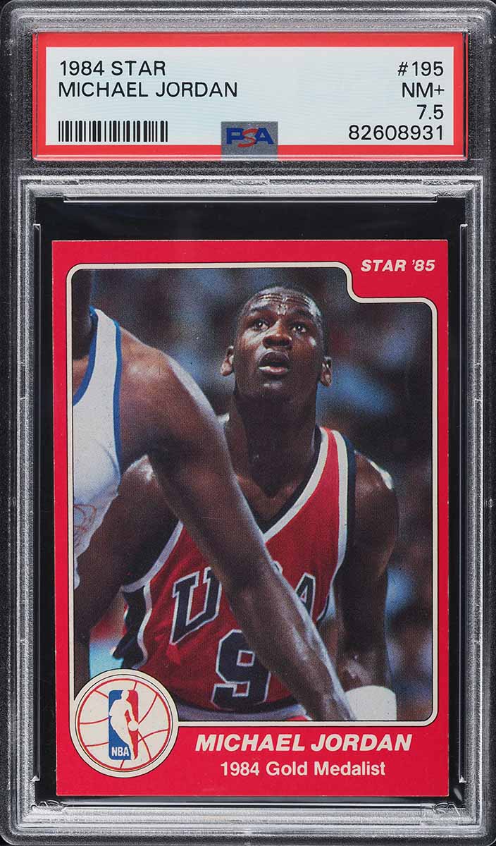 1984 Star Basketball Michael Jordan ROOKIE #195 PSA 7.5 NRMT+