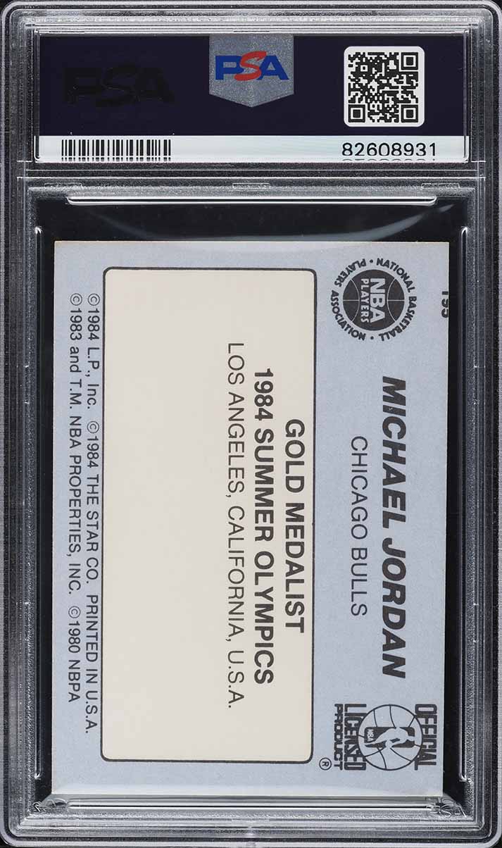 1984 Star Basketball Michael Jordan ROOKIE #195 PSA 7.5 NRMT+