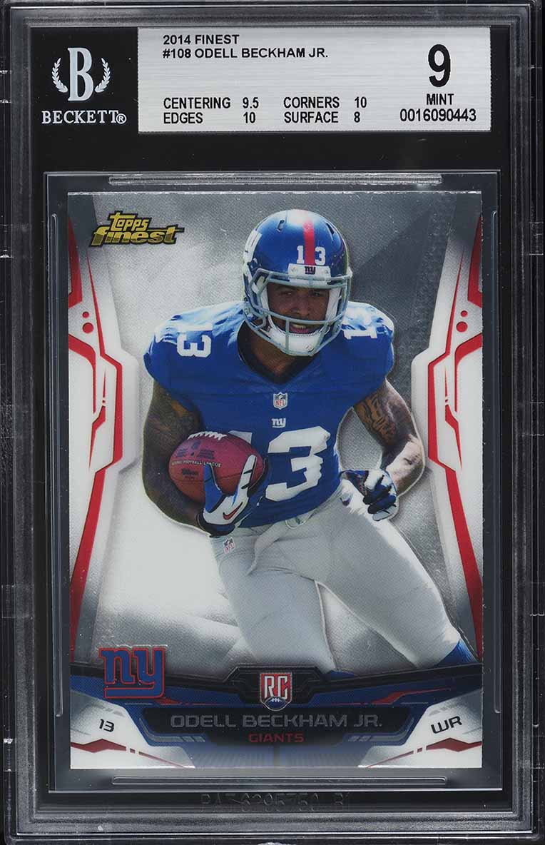 2014 Finest Football Odell Beckham Jr. ROOKIE #108 BGS 9 MINT