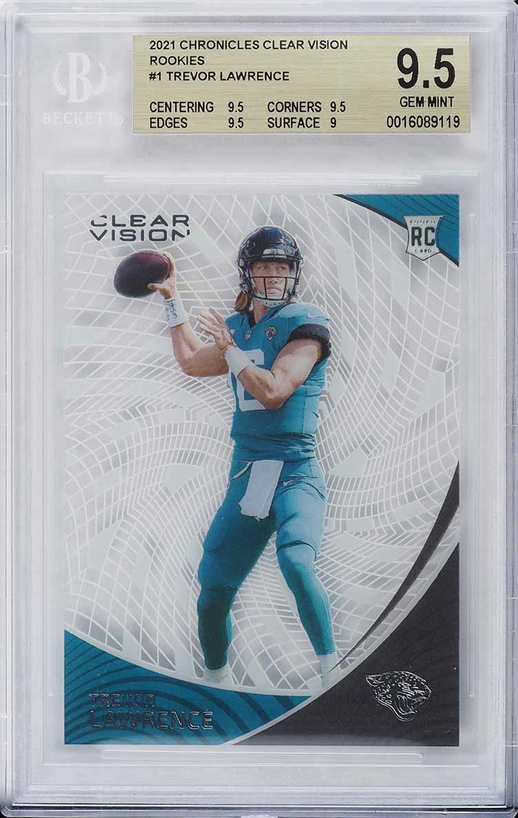 ロレンツォ クリアカード 2021 Panini Chronicles Clear Vision Trevor Lawrence ROOKIE #CVR-1