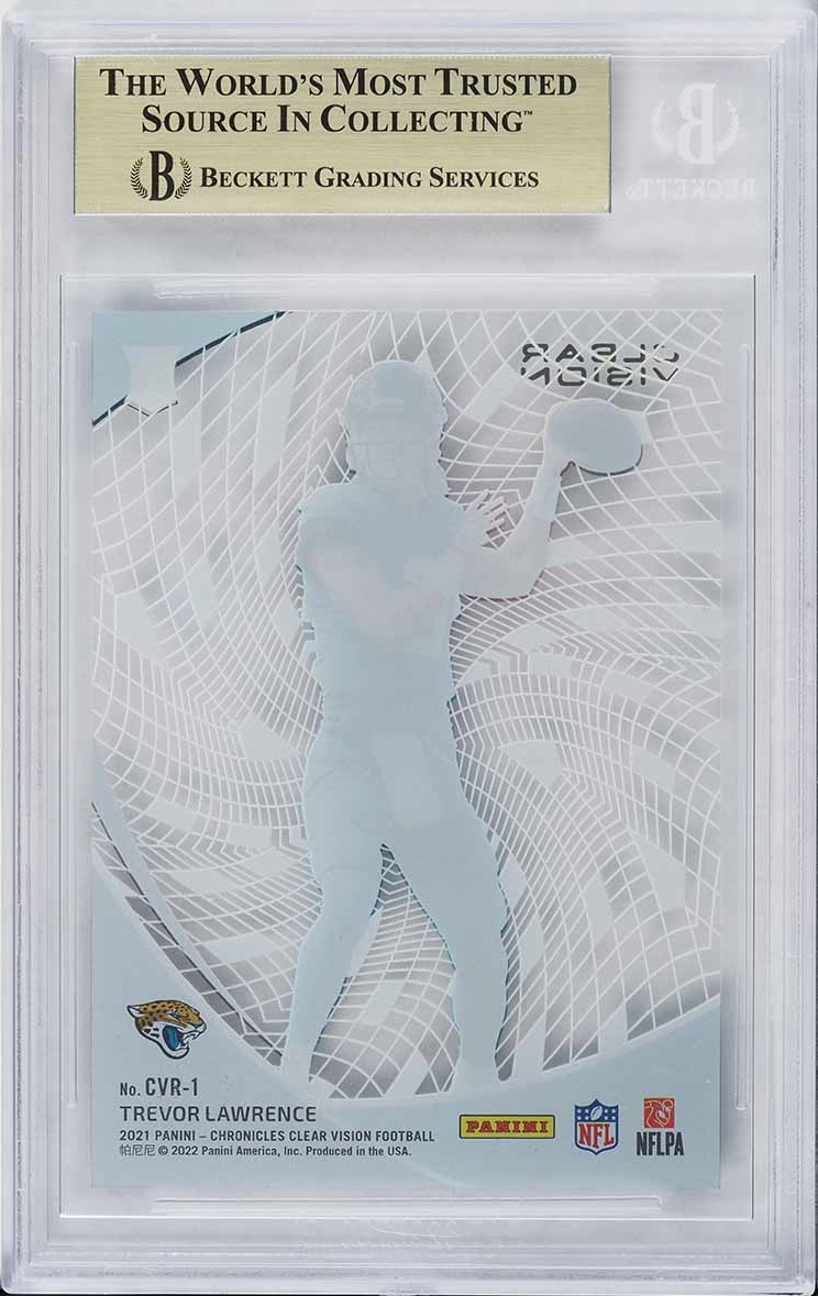 2021 Panini Chronicles Clear Vision Trevor Lawrence ROOKIE #CVR-1