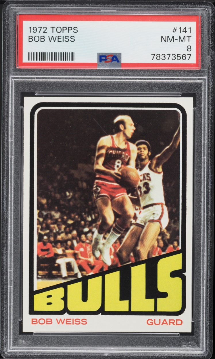 1972 Topps Basketball Bob Weiss #141 PSA 8 NM-MT