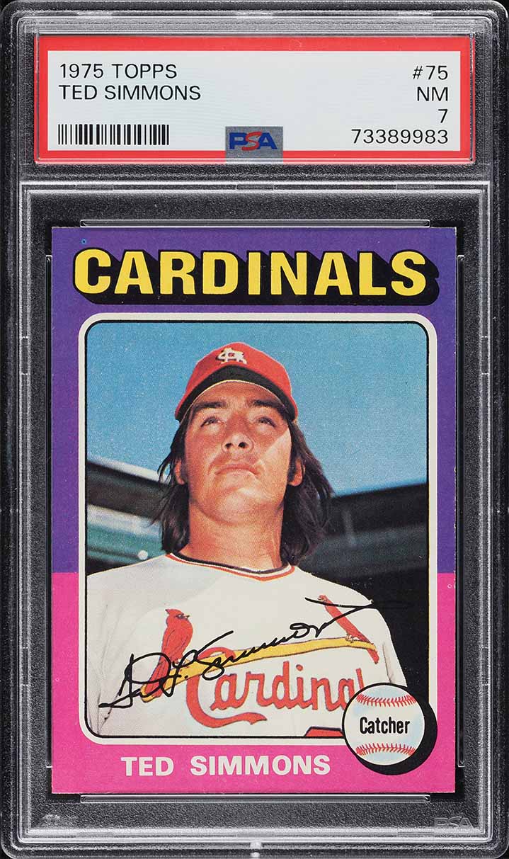 1975 Topps Ted Simmons #75 PSA 7 NRMT