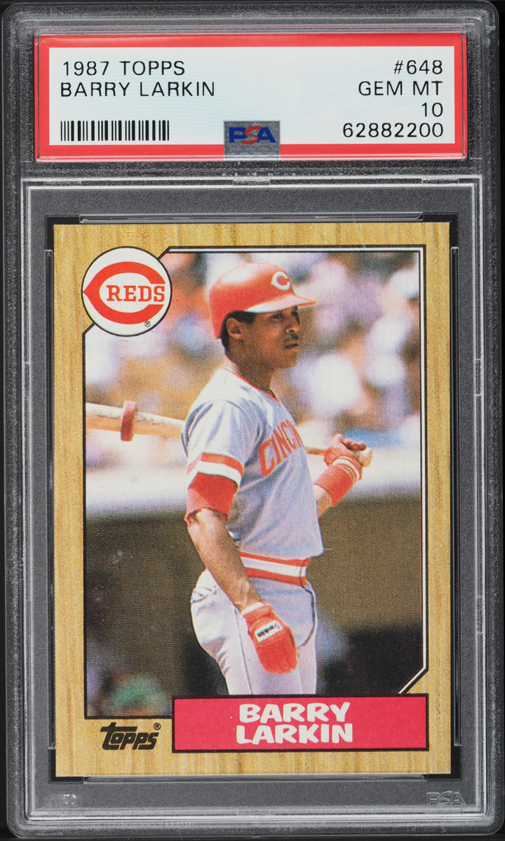 1987 Topps Barry Larkin ROOKIE #648 PSA 10 GEM MINT