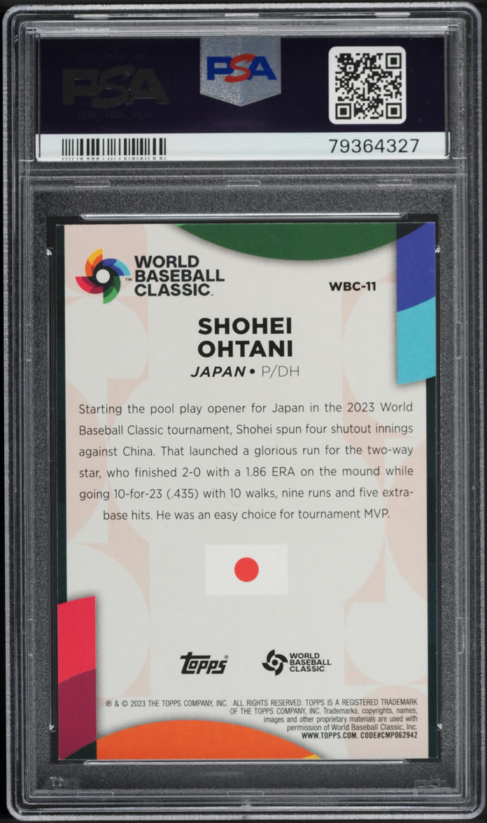 2023 Topps World Baseball Classic Stars Shohei Ohtani #WBC11 PSA 9 MINT