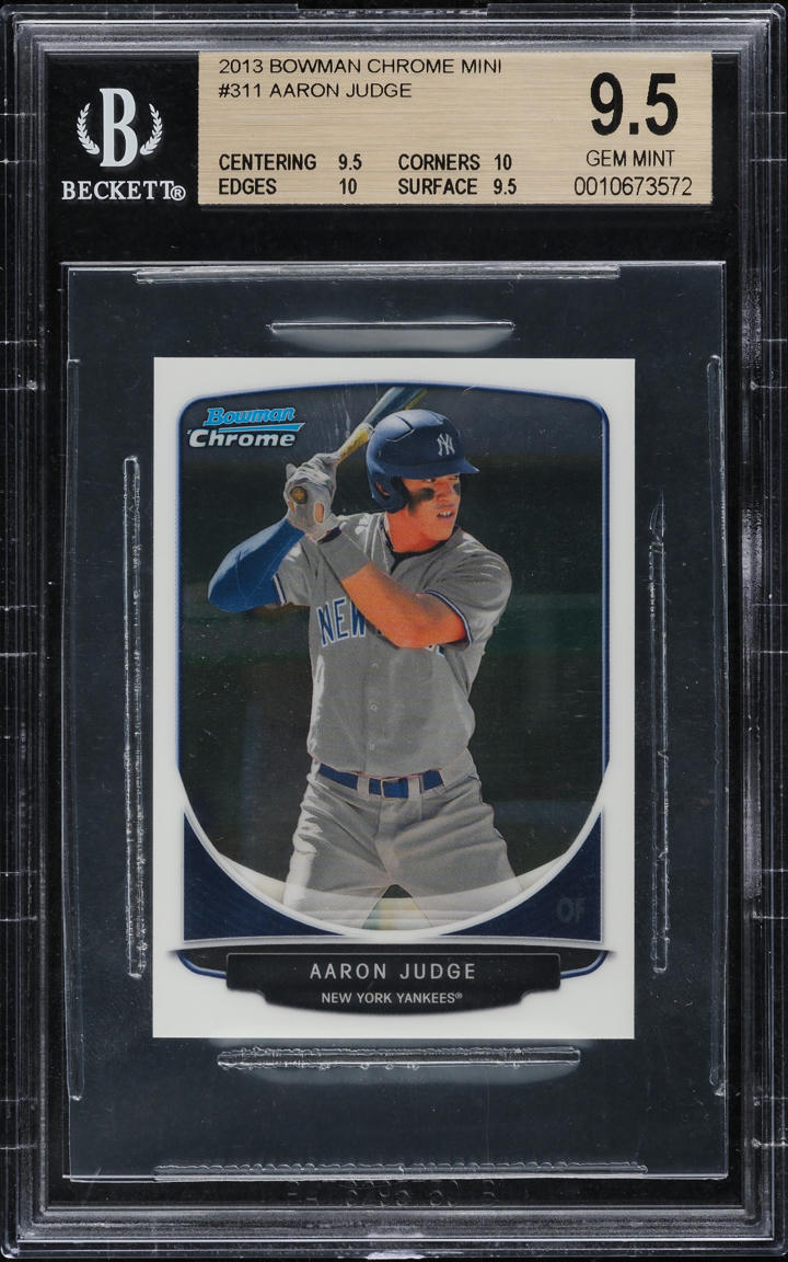 2013 Bowman Chrome Mini Aaron Judge ROOKIE #311 BGS 9.5 GEM MINT