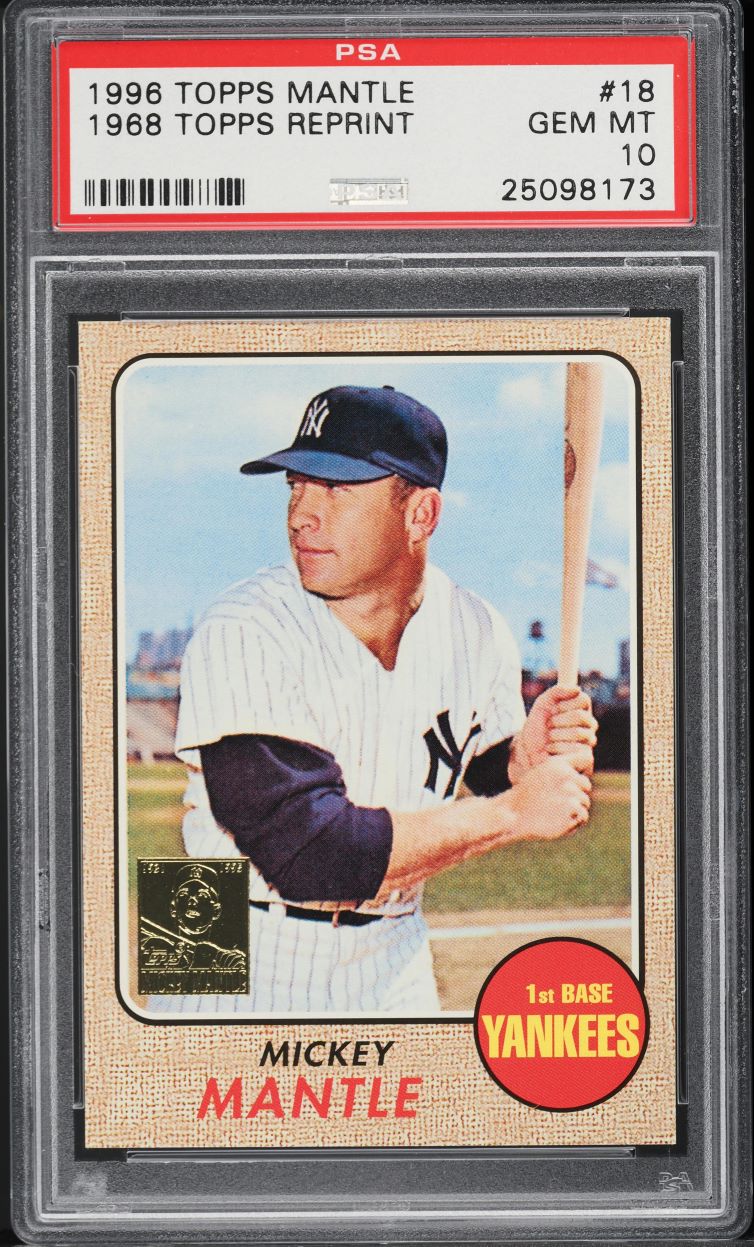 1996 Topps Mantle '68 Reprint Mickey Mantle #18 PSA 10 GEM MINT