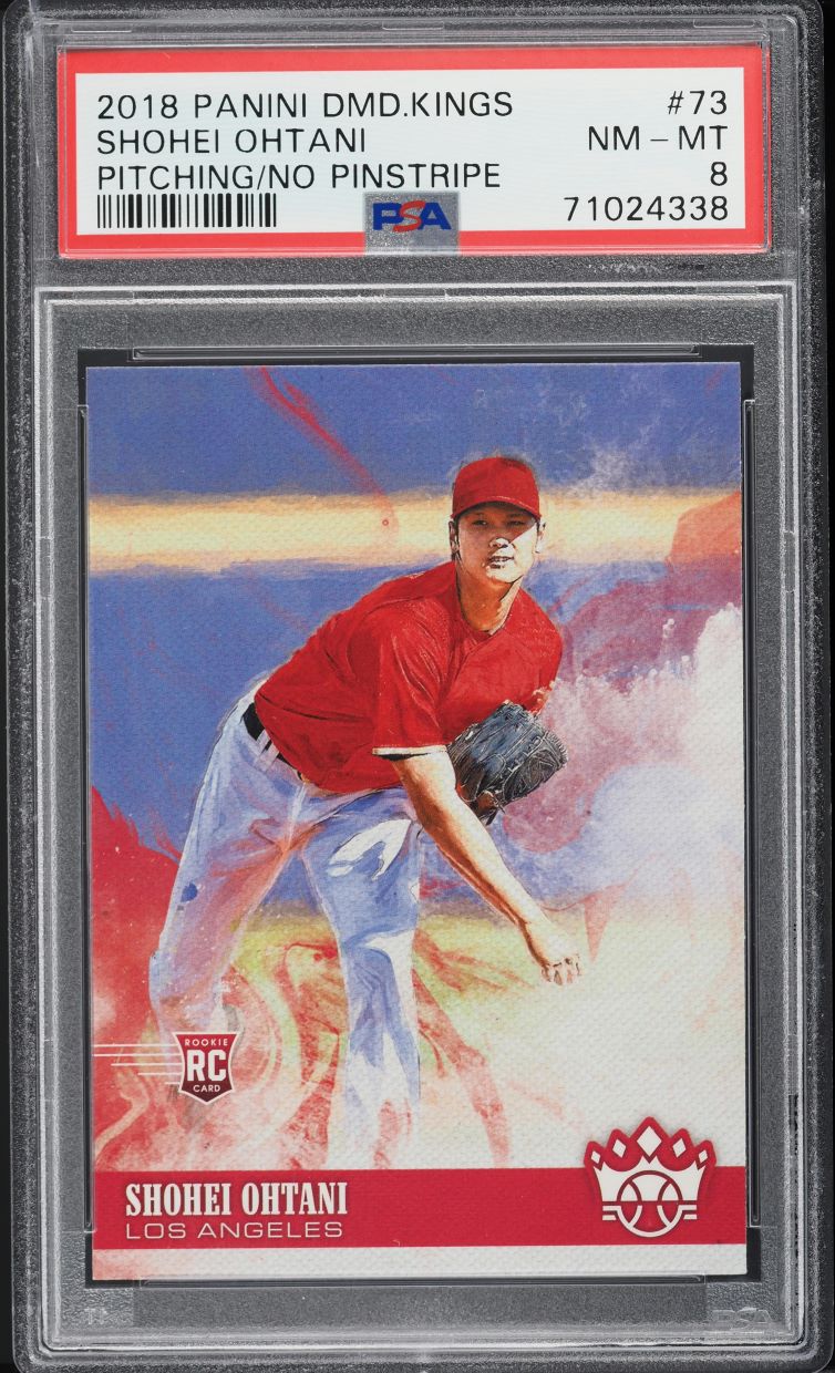 2018 Panini Diamond Kings Pitching Shohei Ohtani ROOKIE #73 PSA 8 NM-MT