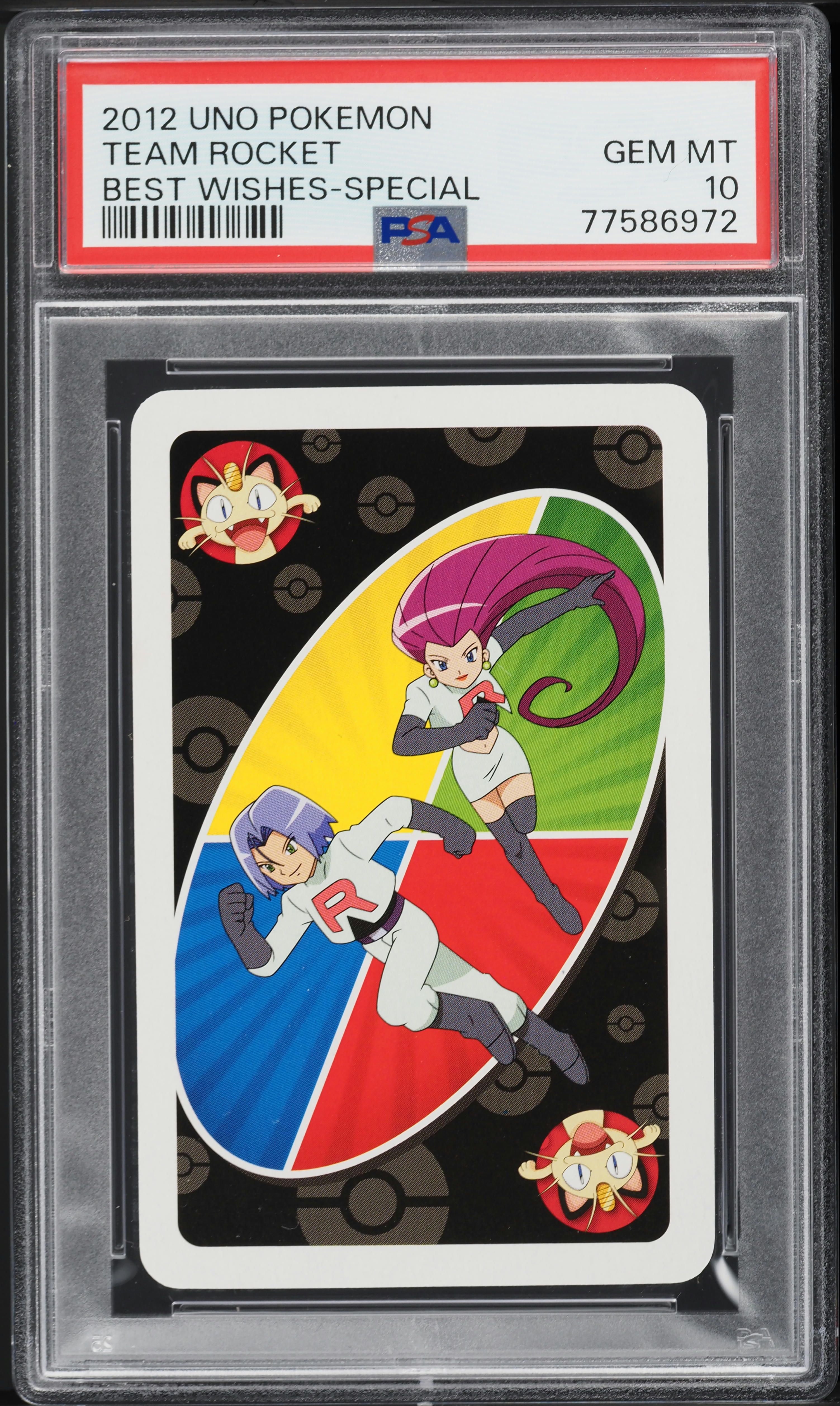 2012 Uno Pokemon Wild Best Wishes Special Team Rocket PSA 10 GEM