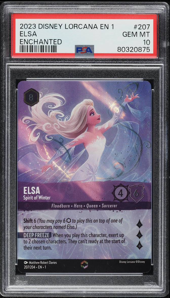 2023 Disney Lorcana First Chapter Enchanted Elsa #207 PSA 10 GEM