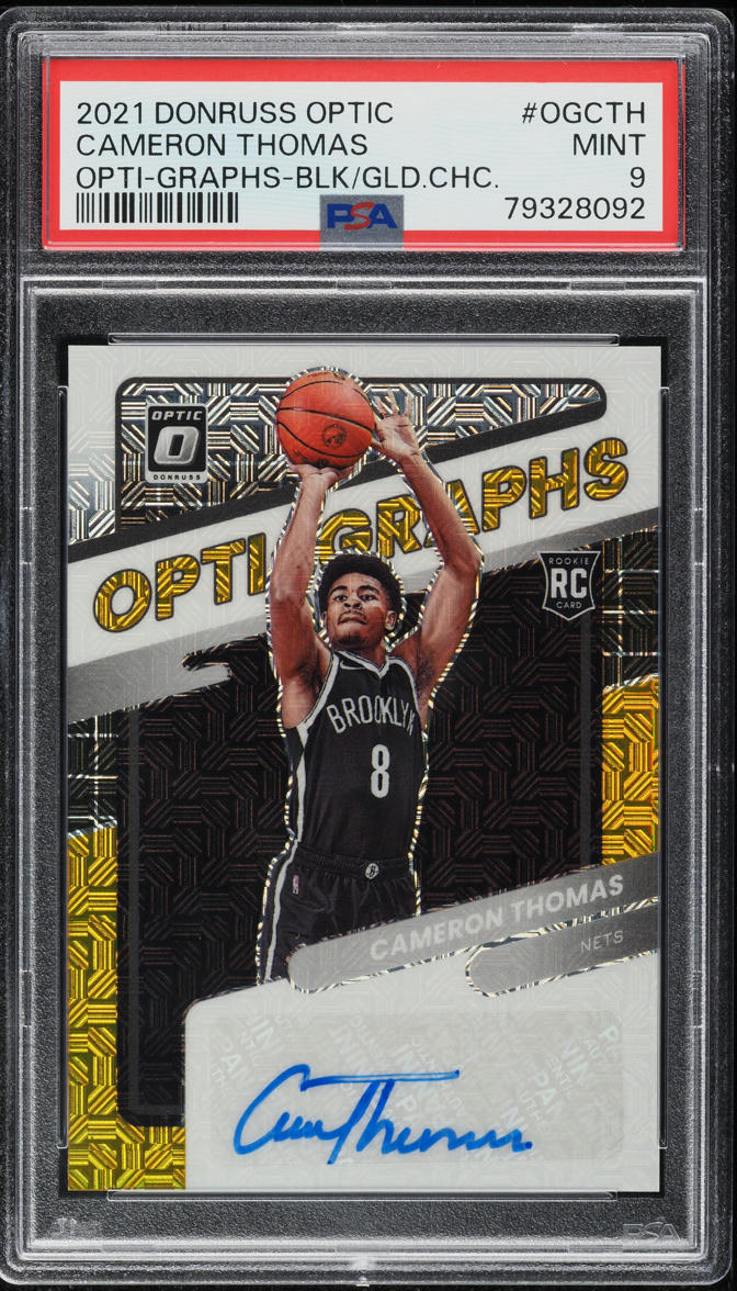 2021 Donruss Optic Black Gold Choice Cameron Thomas ROOKIE AUTO