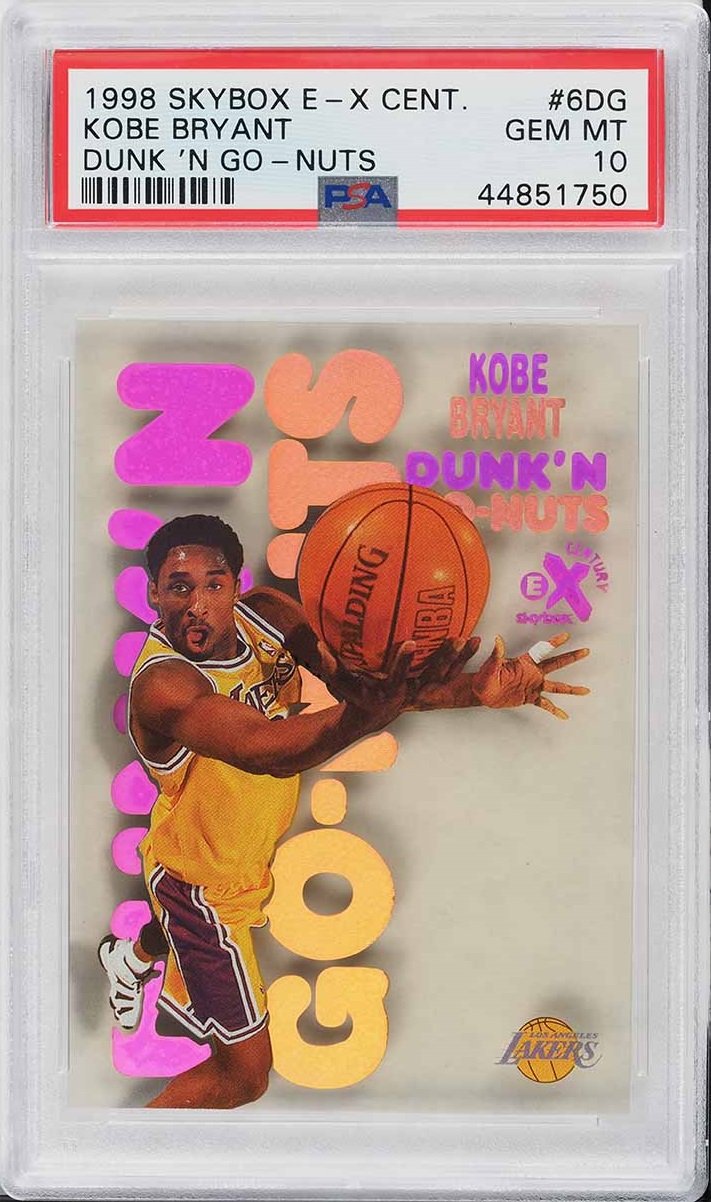 1998 Skybox E-X Century Dunk 'N Go Nuts Kobe Bryant #6DG PSA 10