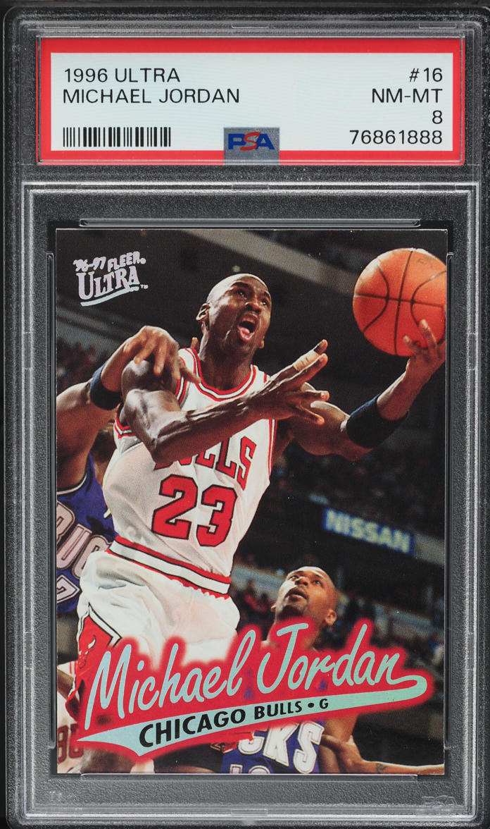 1996 Ultra Basketball Michael Jordan #16 PSA 8 NM-MT