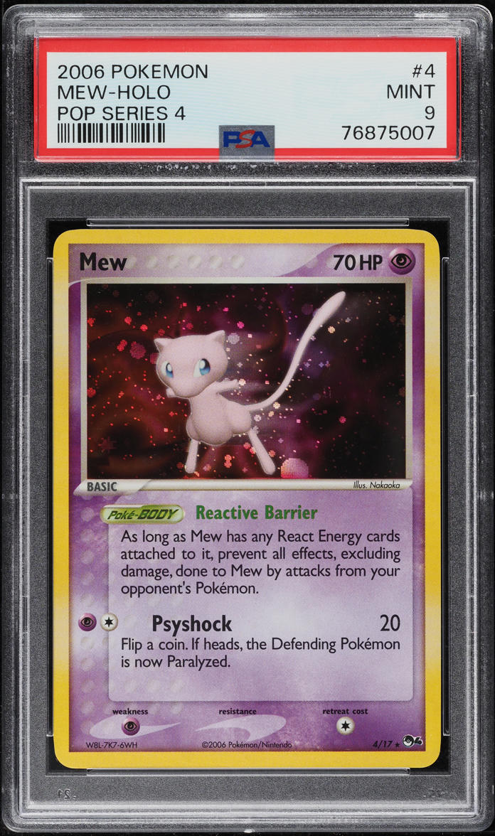 2006 mew pokemon card Graded: Gold Star 101/101 EX Dragon Frontiers (2006) Holo Beckett 6.5 the official authentication and grading ensure this card remains a verified mainstay of your growing collection. 2006 Pokemon Pop Series 4