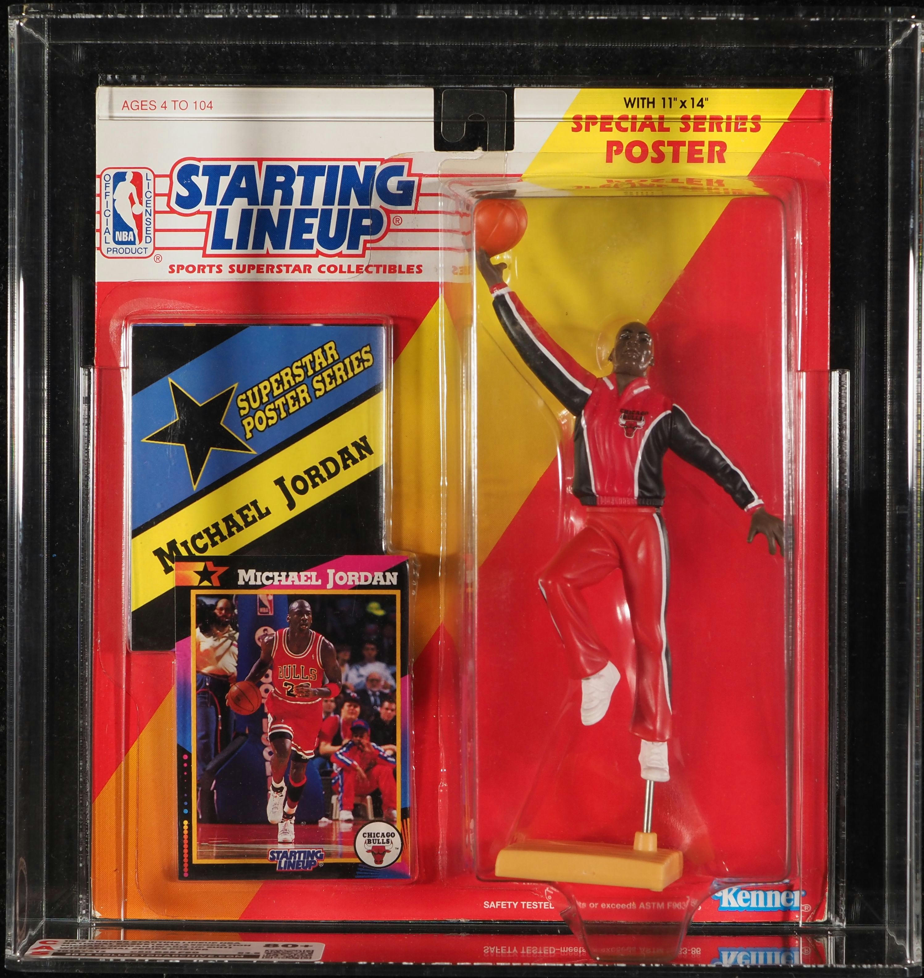 1992 Kenner Starting Lineup NBA Warm-Up Suit w/Poster Michael