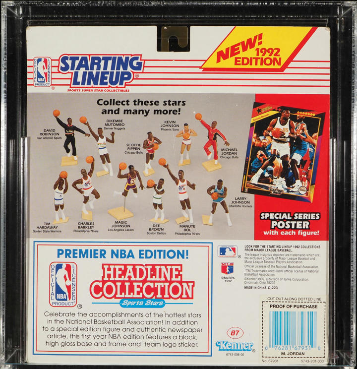 1992 Kenner Starting Lineup NBA Dribbling w/Poster Michael Jordan