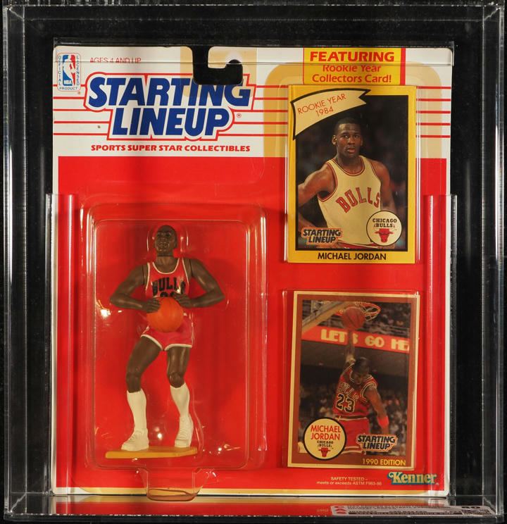 1992 Kenner Starting Lineup NBA Dribbling w/Poster Michael Jordan
