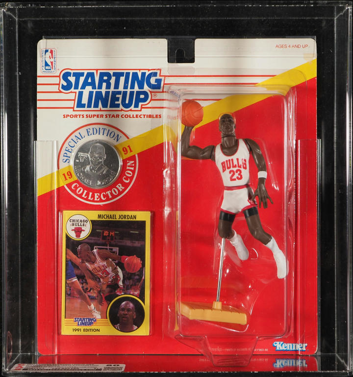 1992 Kenner Starting Lineup NBA Warm-Up Suit w/Poster Michael