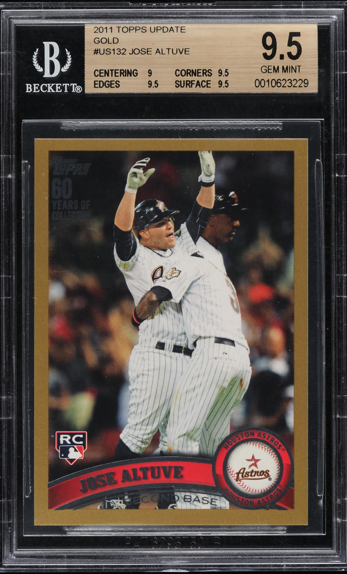 2011 Topps Update Gold Jose Altuve ROOKIE /2011 #US132 BGS 9.5 GEM MINT