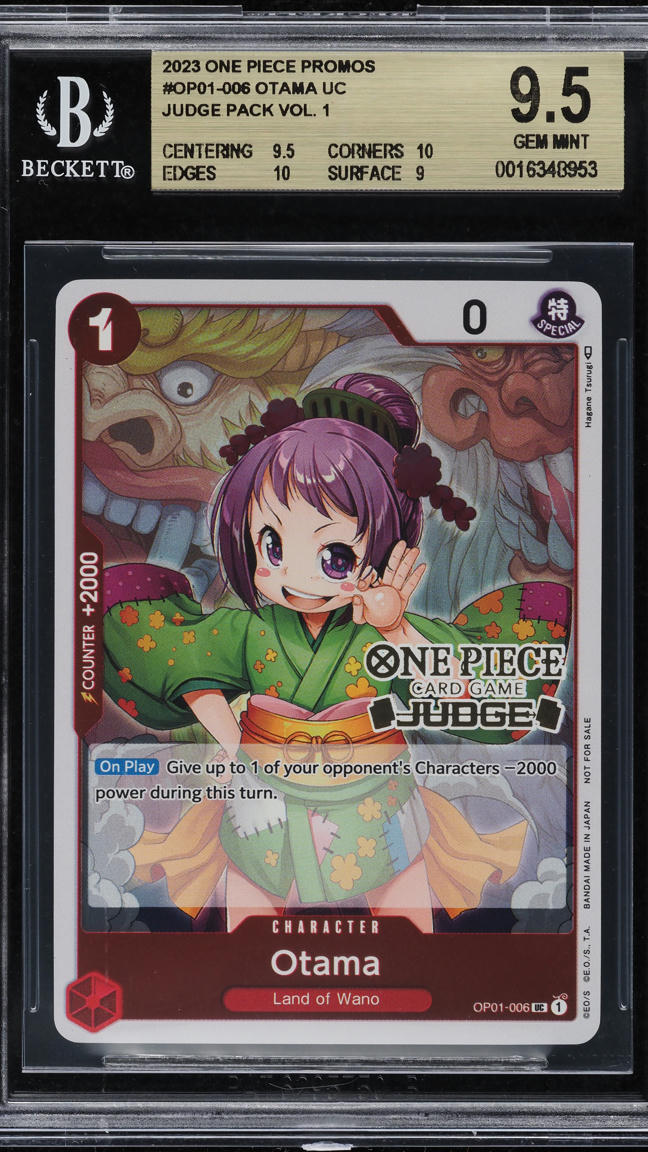 2023 One Piece Promo Judge Pack Vol. 1 Otama #OP01-006 BGS 9.5 GEM MINT on  Fanatics Collect