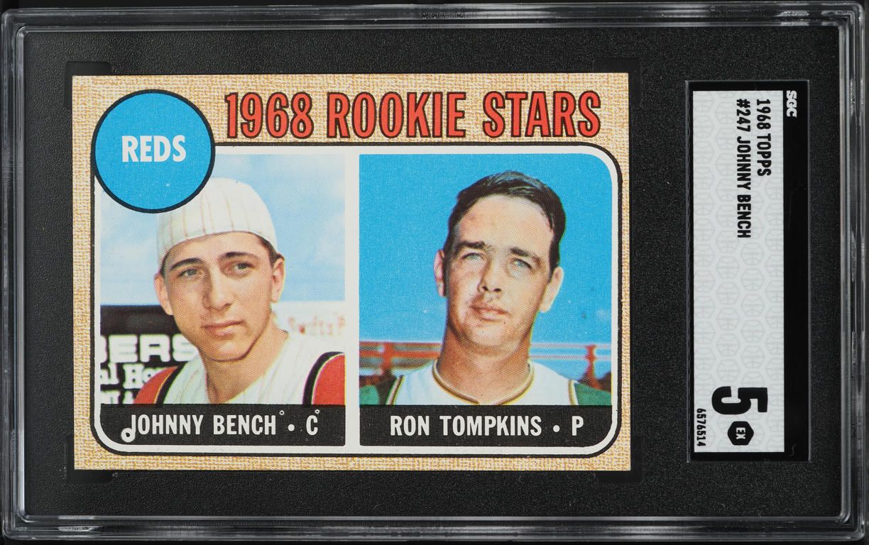 1968 Topps Johnny Bench ROOKIE #247 SGC 5 EX