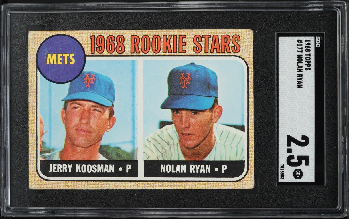 1968 Topps Nolan Ryan ROOKIE #177 SGC 2.5 GD+