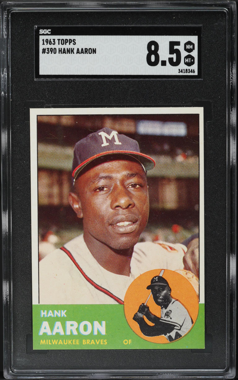 1963 Topps Hank Aaron #390 SGC 8.5 NM-MT+